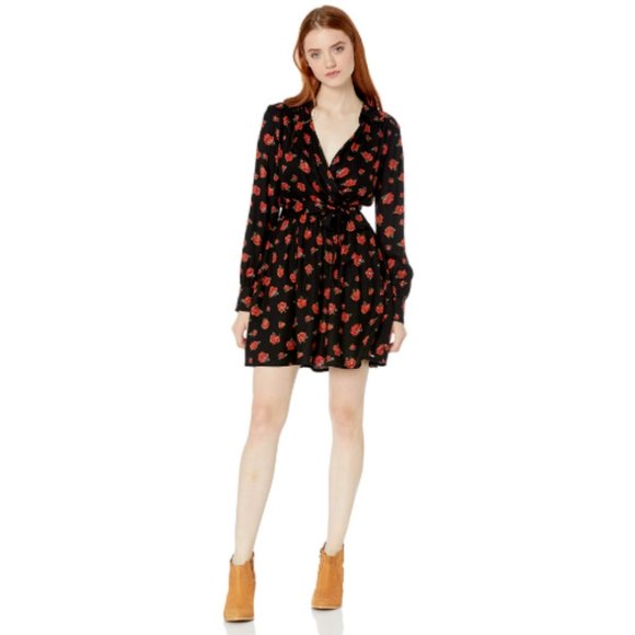 VOLCOM Women's Midi Dress Lil Fitted Long Sleeve Size: S (4-6)  - Picture 2 of 5